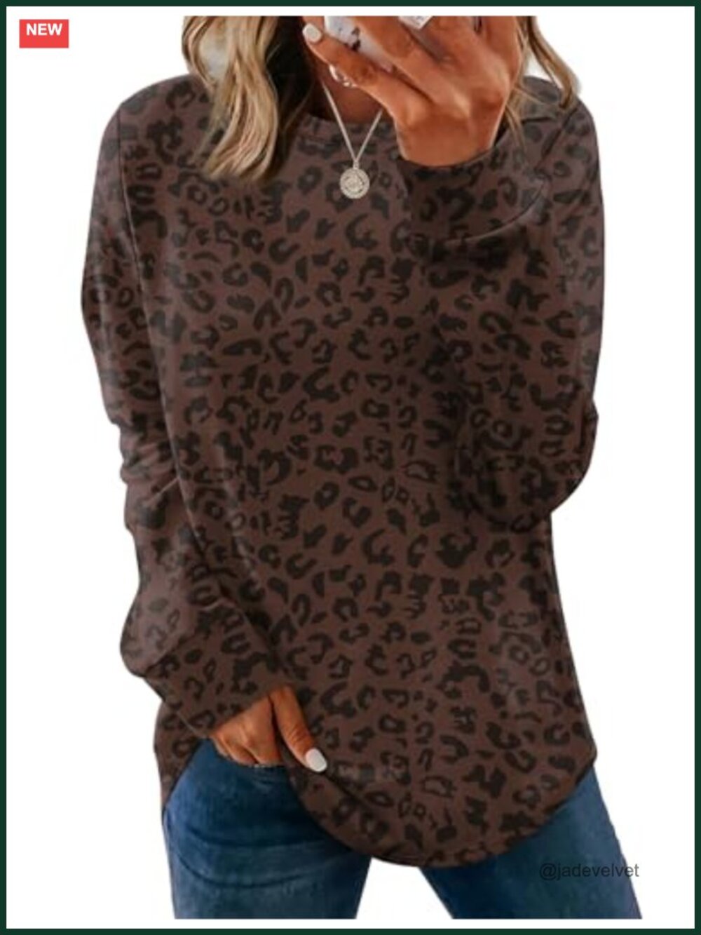 Curved Hem Crewneck Sweatshirt Lightweight Tunic Long Sleeve